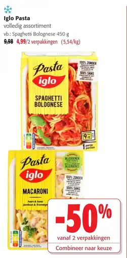 Colruyt Iglo Pasta aanbieding
