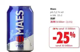 Colruyt Maes pils 5,2% vol aanbieding