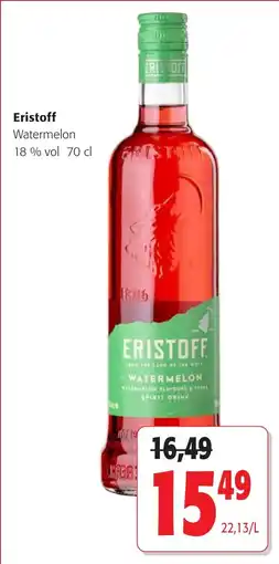 Colruyt Eristoff Watermelon 18 % vol aanbieding
