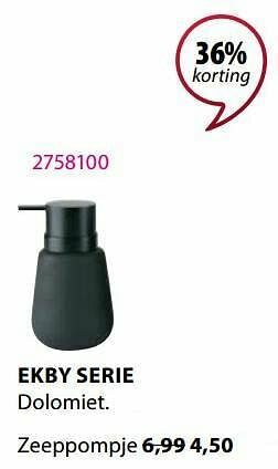 Jysk Ekby zeeppompje aanbieding
