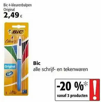 Colruyt Bic 4-kleurenbalpen original aanbieding
