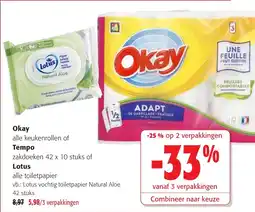 Colruyt Okay, Tempo of Lotus aanbieding