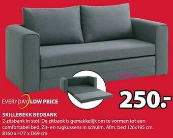 Jysk Skillebekk bedbank aanbieding