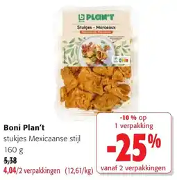 Colruyt Boni Plan't stukjes Mexicaanse stijl aanbieding