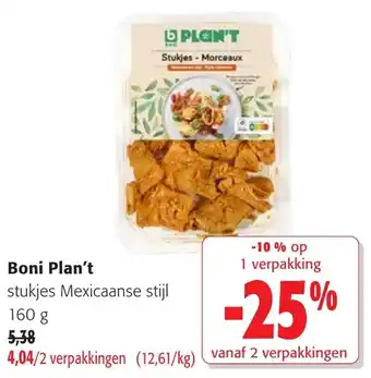Colruyt Boni Plan't stukjes Mexicaanse stijl aanbieding