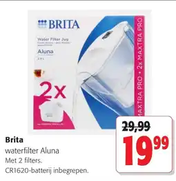 Colruyt Brita waterfilter Aluna aanbieding