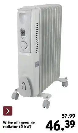 GAMMA Witte Oliegevulde Radiator aanbieding