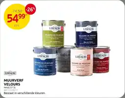 Brico Liberon Muurverf Velours aanbieding