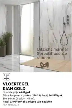Brico Vloertegel Kian Gold aanbieding