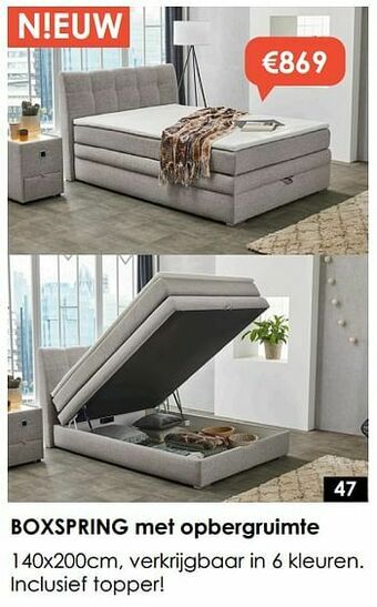 Krea Boxspring met opbergruimte aanbieding