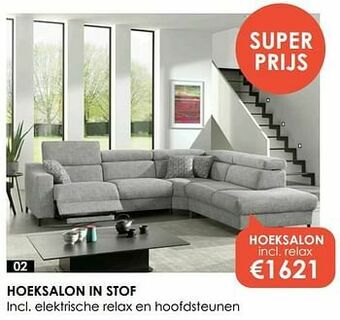 Krea Hoeksalon in stof aanbieding