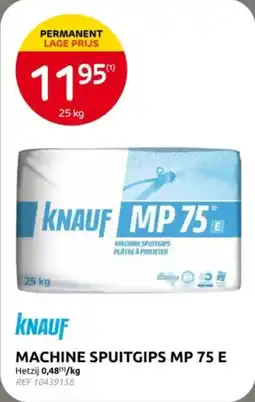 Brico Knauf Machine Spuitgips MP 75 E aanbieding