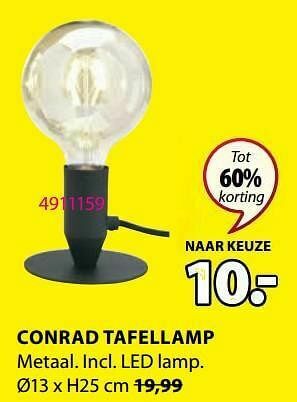 Jysk Conrad tafellamp aanbieding