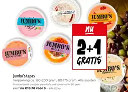 Jumbo Jumbo's tapas aanbieding
