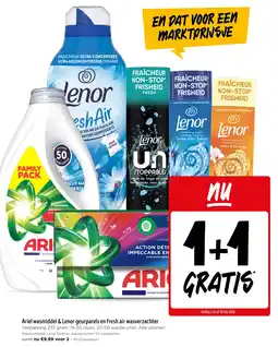 Jumbo Ariel wasmiddel & Lenor geurparels en fresh air wasverzachter aanbieding
