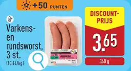 ALDI Varkens en rundsworst aanbieding