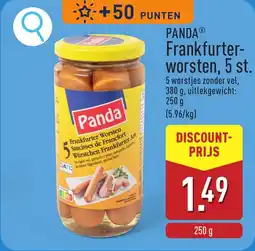 ALDI Panda Frankfurterworsten aanbieding