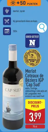 ALDI Merlot Coteaux de Béziers IGP 'Cap Sud' aanbieding