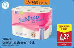 ALDI Sublimo Comforttoiletpapier aanbieding