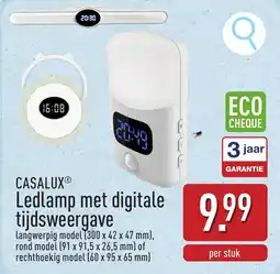 ALDI Casalux Ledlamp met digitale tijdsweergave aanbieding