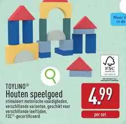 ALDI Toylino Houten speelgoed aanbieding