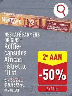 ALDI Nescafé farmers origins koffiecapsules africas ristretto aanbieding