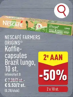 ALDI Nescafé farmers origins koffiecapsules brazil lungo aanbieding