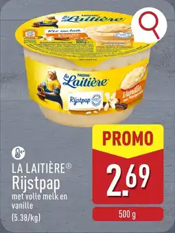 ALDI La laitière rijstpap aanbieding