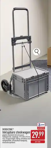 ALDI Workzone inklapbare steekwagen aanbieding