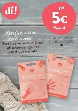 Di Op de wegwerp handwarmers di aanbieding