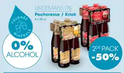 Prik en Tik Lindemans 0% Pecheresse / Kriek aanbieding