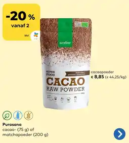 Bio Planet Purasana cacaopoeder aanbieding
