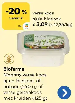 Bio Planet Bioferme verse kaas ajuin-bieslook aanbieding