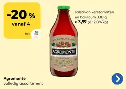 Bio Planet Agromonte salsa van kerstomaten en basilicum aanbieding