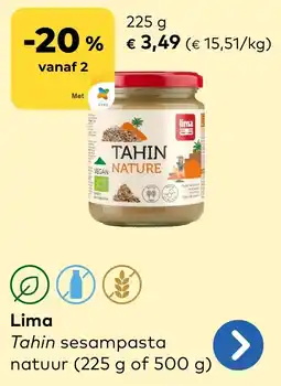 Bio Planet Lima Tahin sesampasta natuur aanbieding