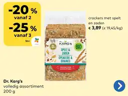 Bio Planet Dr. Karg's crackers met spelt en zaden aanbieding