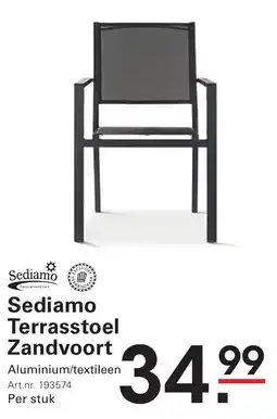 Sligro Sediamo Terrasstoel Zandvoort aanbieding
