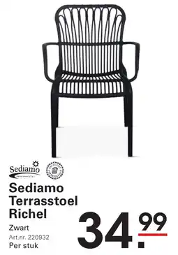 Sligro Sediamo Terrasstoel Richel aanbieding