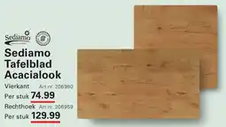 Sligro Sediamo Tafelblad Acacialook aanbieding