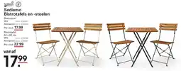 Sligro Sediamo Bistrotafels en stoelen aanbieding
