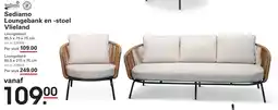Sligro Sediamo Loungebank en stoel Vlieland aanbieding