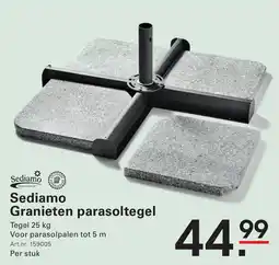 Sligro Sediamo Granieten parasoltegel aanbieding