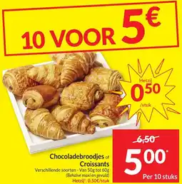 Intermarché Chocoladebroodjes of Croissants aanbieding