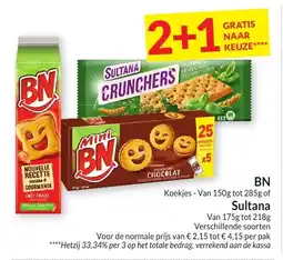 Intermarché BN koekjes of sultana aanbieding