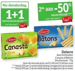 Intermarché Delacre Aperitiefkoekjes aanbieding