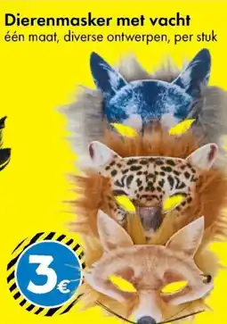 TEDi Dierenmasker met vacht aanbieding