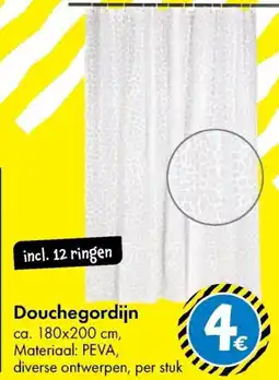 TEDi Douchegordijn aanbieding