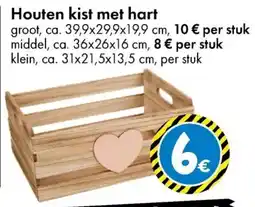 TEDi Houten kist met hart aanbieding