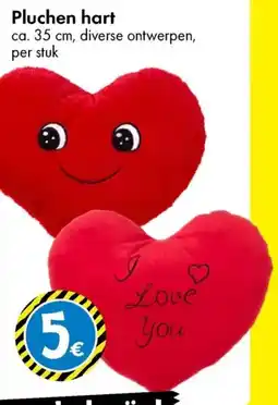 TEDi Pluchen hart aanbieding