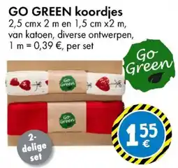 TEDi GO GREEN koordjes aanbieding
